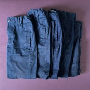 Cat and Jack Navy Blue School Uniform Adjustable Pants 👖- flat fronts (5 pair)